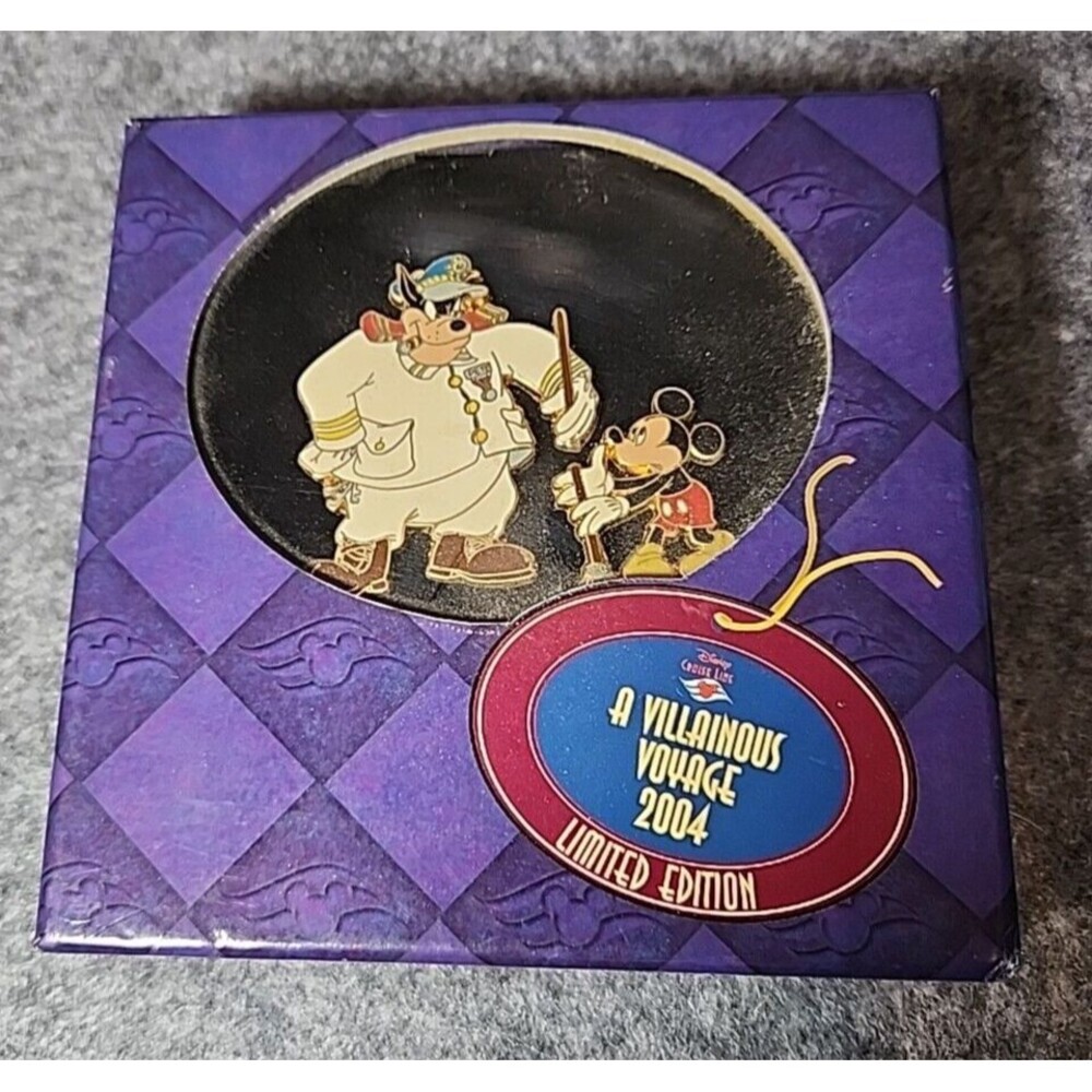 Vintage Disney Villainous Voyage DCL Cruise Gift Pete Mickey LE 500 Pin set 2004